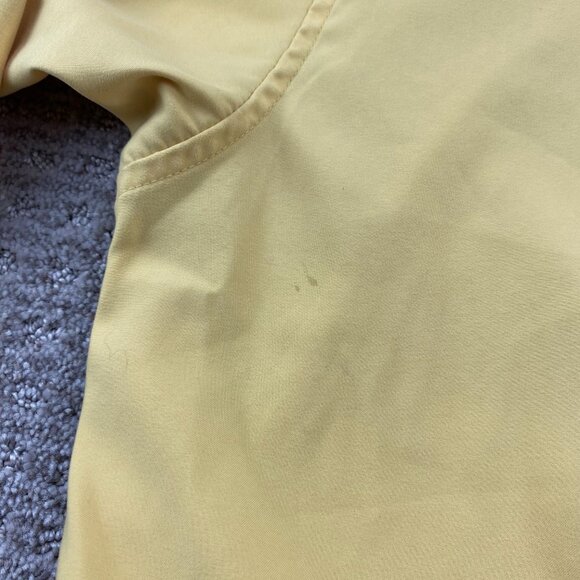 Vintage Eddie Bauer Golf Windbreaker Jacket Pullover V-Neck Men Medium M Yellow - Picture 14 of 15